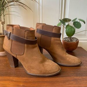 Madewell Tan Brown Suede Leather Ankle Booties